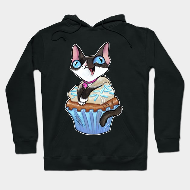 Siamese kitty cupcake Hoodie by BiancaRomanStumpff